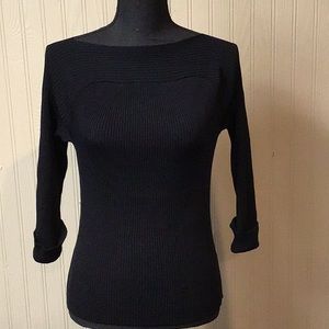 INC Black 3/4 Length Sweater